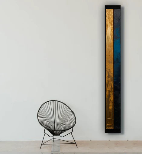 dallanges_gallerie_totems_rectangles art contemporary vertical wall art art deco gold leaf