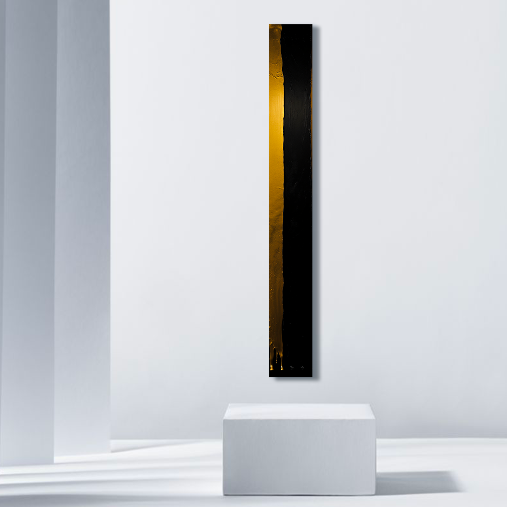 dallanges-contemporary-art-vertical wall art totem-gold-spring interior